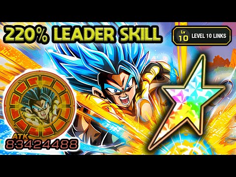 220% LEADER SKILL! 100% PHY LR GOGETA BLUE LEVEL 10 LINKS! Dragon Ball Z Dokkan Battle