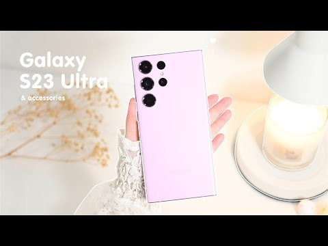 Samsung Galaxy S23 Ultra Lavender ✨aesthetic unboxing | accessories | Lamy S Pen | Anker | Gamesir