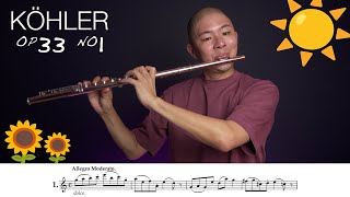 Kohler Op. 33 No. 1 (CHEERFUL Flute Etude to BRIGHTEN your day)