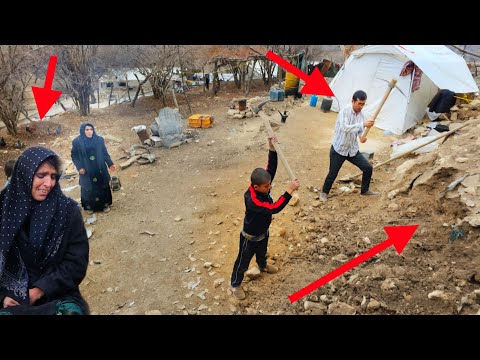 🏕️ The hardships of living in a nomadic tent and Reza's help to Ashraf build a house