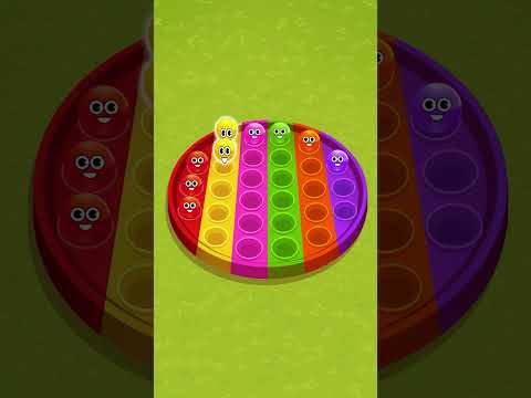 👀 🟡 CUTE Balls Dancing On Pop It Machine #shorts #kidsvideos