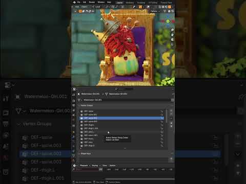 Navigate Vertex Groups Easier #3d  #blendertutorial