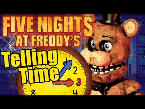 Five Nights at Freddys FNAF Teaching How to Tell Time on a Clock Educational Video for Kids