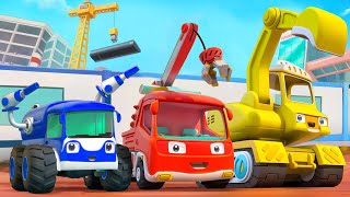 Construction Truck Song | Excavator, Crane truck | Nursery Rhymes & Kids Songs | BabyBus