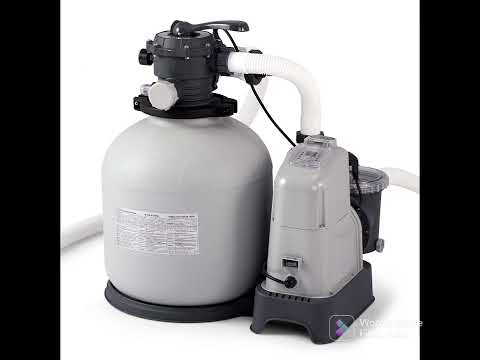 Intex Krystal Clear 1500 GPH Sand Filter Pump & Saltwater System with E.C.O