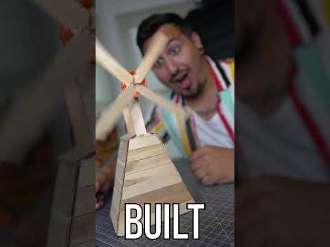 I Built a Desk Fan with Popsicle Sticks.