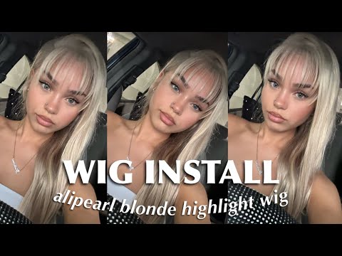 BARBIE VIBE 😍 ASH BLONDE HIGHLIGHT FRONTAL WIG INSTALLATION PROCESS | ALIPEARL HAIR