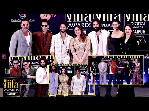 IIFA Awards 2025 Press Conference Shahid, Kareena, Kriti, Kartik, Madhuri, Bobby, Nora, Kriti, Karan