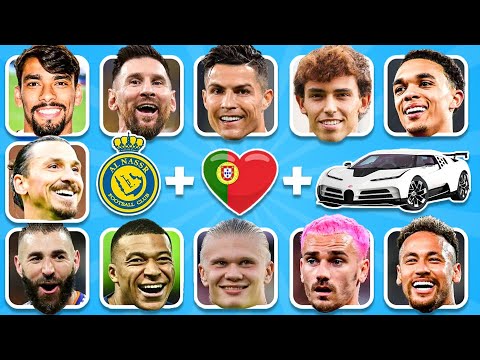 LIVE 🔴🚗 Guess CAR + CLUB + NATIONALITY of Football Player ⚽ Ronaldo, Messi, Neymar, Haaland, Mbappe