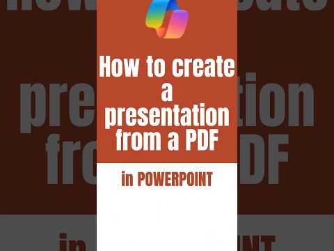 How to create a presentation from a PDF using Copilot in PowerPoint