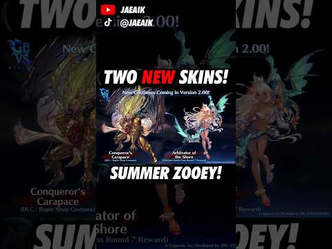 GBVSR is Getting TWO NEW Skins?! #jaeaik #gbvs #gbf #granbluefantasyversus #zooey #beelzebub