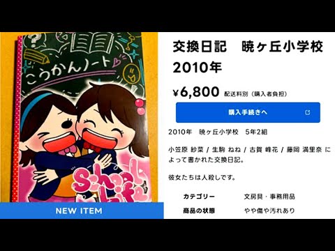 メルカリに売ってた『少女たちの交換日記』の中身が怖すぎた｜人の交換日記