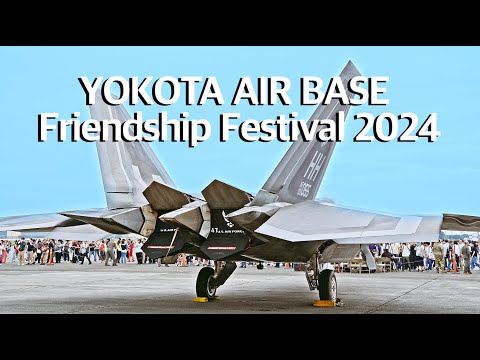 [横田基地] 2024 横田基地友好祭 ステルス戦闘機 F-22 ラプター、賢くて強いけどすごく可愛いK-9警備犬　Yokota AIR Base Friendship Festival 2024