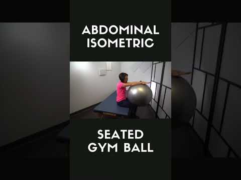 Abdominal Isometric Seated Gym Ball #exercise #rehabilitation #youtubeshorts #physicaltherapy #rehab