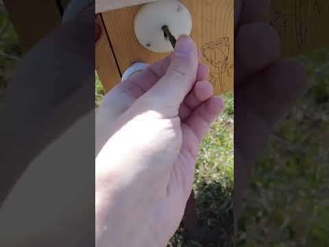 VERY CLEVER Geocache lock! (Glad they give you the key!)