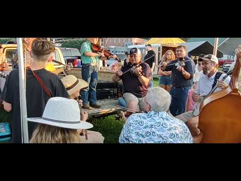 Fiddlin' Silas plays "Sally Ann" with Eddie Bond and friends. Galax 2024