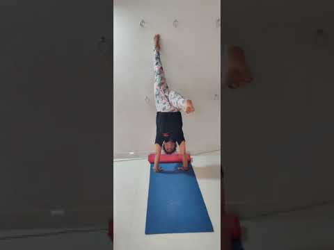 #yoga #handstand first time