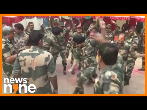 BSF Tripura Frontier Soldiers Celebrate Holi in Agartala | News9