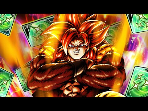 I gave Ultra Super Saiyan 4 Gogeta INFINITE LOCK-IN AOE GREEN CARDS!!! (Dragon Ball Legends)