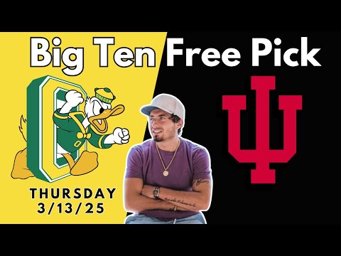 Indiana vs Oregon - Big Ten Tournament Pick - Thursday 3/13/25 | DocSports #ncaabasketball