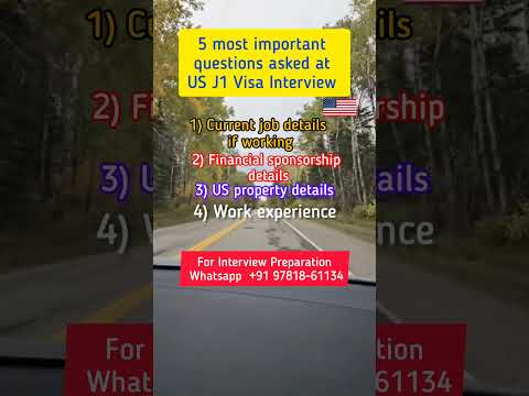 5 most important questions asked at US J1 Visa Interview 🇺🇸 | US Visa Interview #usvisa #usa