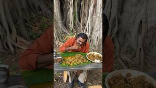 Full Goat Virunthu Under Banyan Tree🤩😋🔥 #foodblogger #shortsfeed #youtubeshorts #eatingchallenge