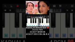 KADHALAR DHINAM BGM ❤️ 🎹  EASY PIANO 🎹 TUTORIAL WITH NOTES | A R Rahman#piano#tamil #arrahman