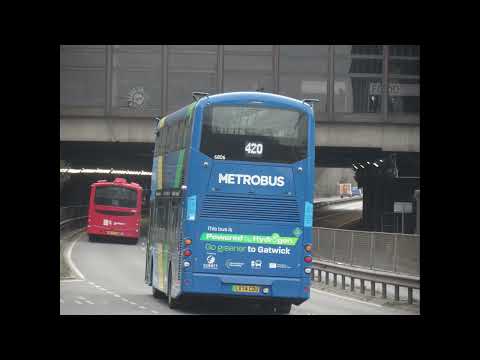 Brand NEW Wright StreetDeck Hydroliner Metrobus 6806 LV74CDU - 420 Arrives at Gatwick South Terminal