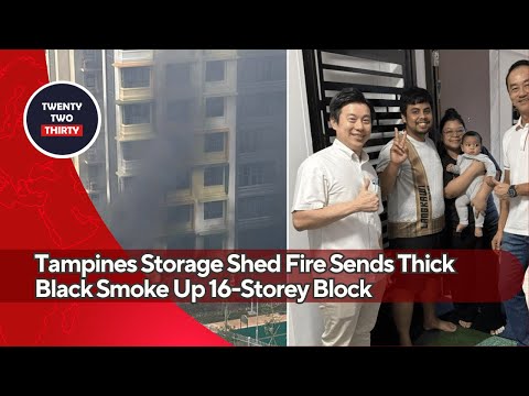 Tampines Storage Shed Fire Sends Thick Black Smoke Up 16-Storey Block — Hero Resident Saves the Day!