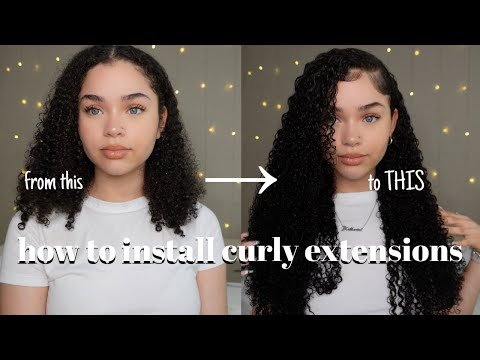 STEP BY STEP/How to install 3C4A water jerry curly clip-ins from Curlsqueen