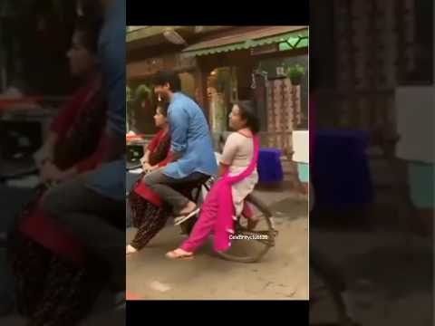 #Shaheersheikh On cycle With poor Girls #youtubeshorts #shorts