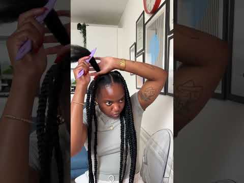 Diy jumbo box braids #jumbobraids #boxbraids