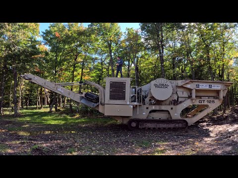 Clearing a spot to blast rock