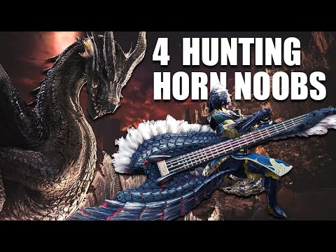 4 Players Hunting FATALIS for the FIRST TIME with HUNTING HORN!