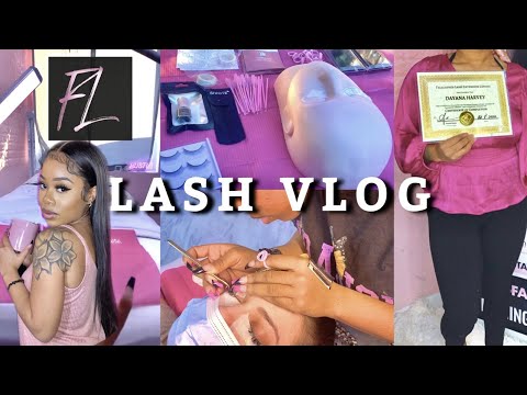 LASH VLOG: DAY IN THE LIFE OF A LASH TECH |TEACHING A CLASS | LASH ROOM TOUR | CLIENTS