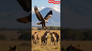 Lone Eagle Hunts Hyena and Catch one