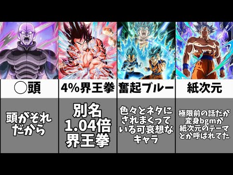 【ドッカンバトル】ユーザーからとんでもねぇあだ名を付けられてしまったキャラクター16選【比較】