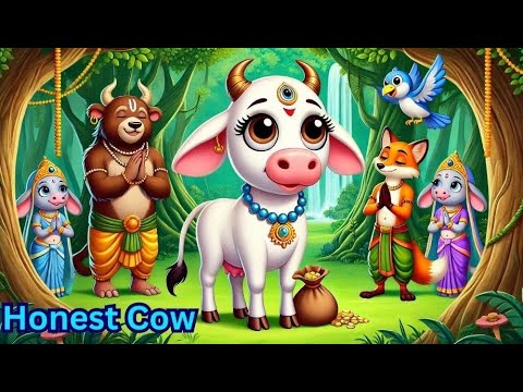 Honest Cow | Moral Stories For Kids | 3D Animated English Stories | Bedtime Stories For Kids #cow