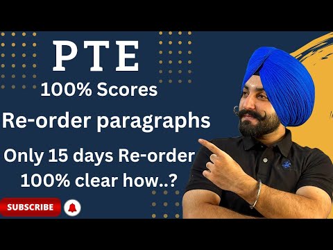 PTE Reading, Reorder paragraph how to improve, 15 days challenge Re-order paragraph( Gurwinder Sir )