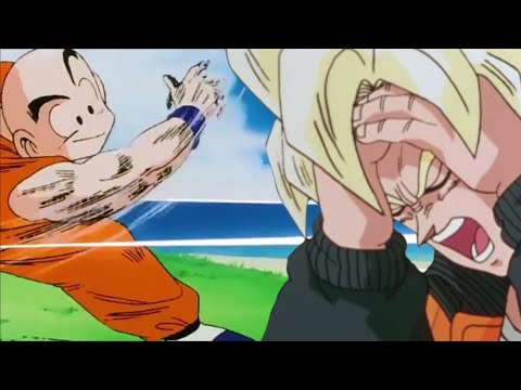 容赦なく悟空に石を投げるクリリン【ドラゴンボールネタ】