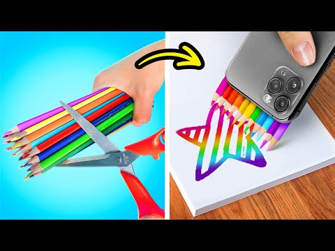 BACK TO SCHOOL CRAFTS : Easy Rainbow Hacks & Gadgets for Smart Students by 123 GO!