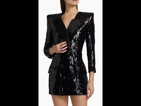 Balmain Sequined Double-Breasted Tuxedo Minidress: The Ultimate Glamour Piece for 2025! #shopping