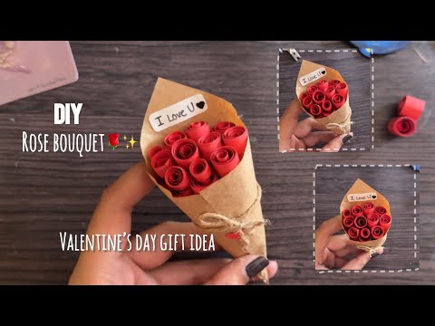 DIY easy Valentine's Day gift - Tutorial | Rose bouquet 🌹✨ | artbypavithra