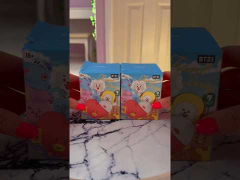 [ASMR] OPENING MYSTERY *BTS* BLIND BOXES FROM MINISO!!🫢🎁💜⁉️ (OMG SO CUTE!!🥹) #Shorts