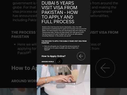 Dubai 5 Years Visit Visa from Pakistan   How to Apply and Full Process