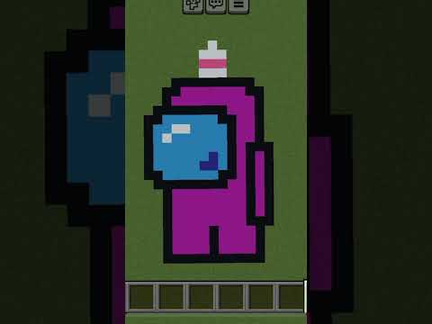 Among us Magenta with her Strawberry Milk #amongusminecraft #amongus #minecraft