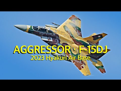 [ASMR 百里基地] 2023教導訓練 アグレッサー F-15DJ 新色機がベイパーを引きながら背中を見せてくれた　JASDF F-15DJ Aggressor