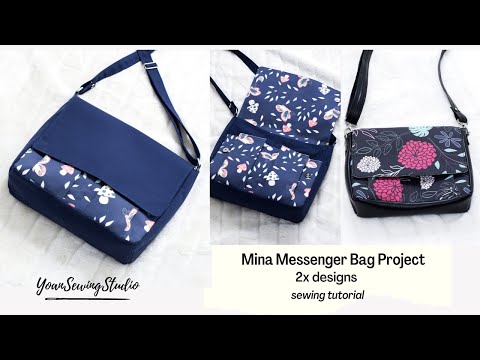 How to sew messenger bag - Mina Messenger Bag Project