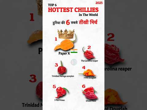 Top 6 Hottest Chillies 🌶️ in The World 2025