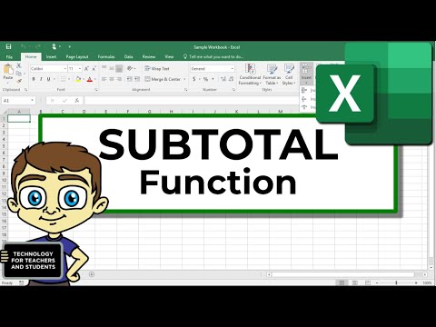 Using the Excel SUBTOTAL Function